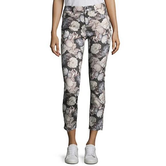 7 For All Mankind Floral Skinny Ankle Jeans Women’s Size 26 - Picture 1 of 11